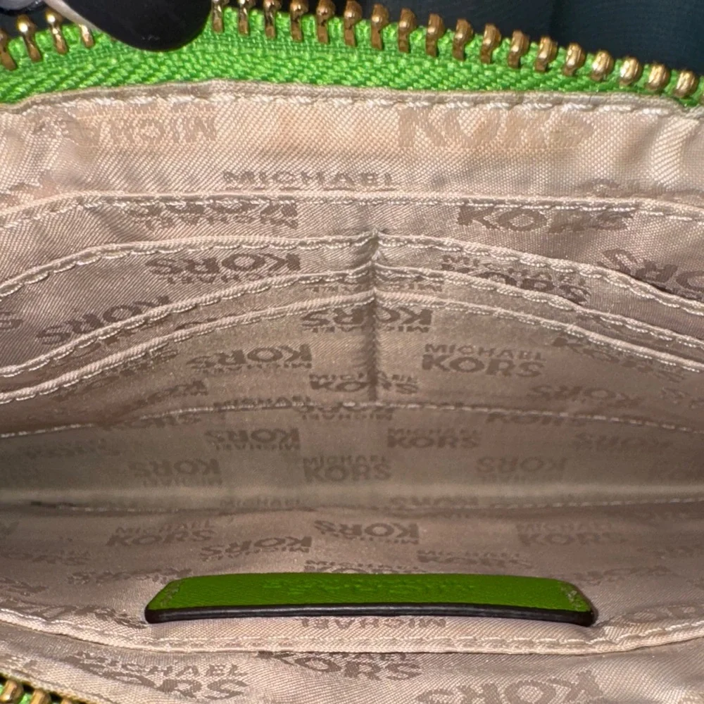 Michael Kors Lime Green Studded Wristlet
